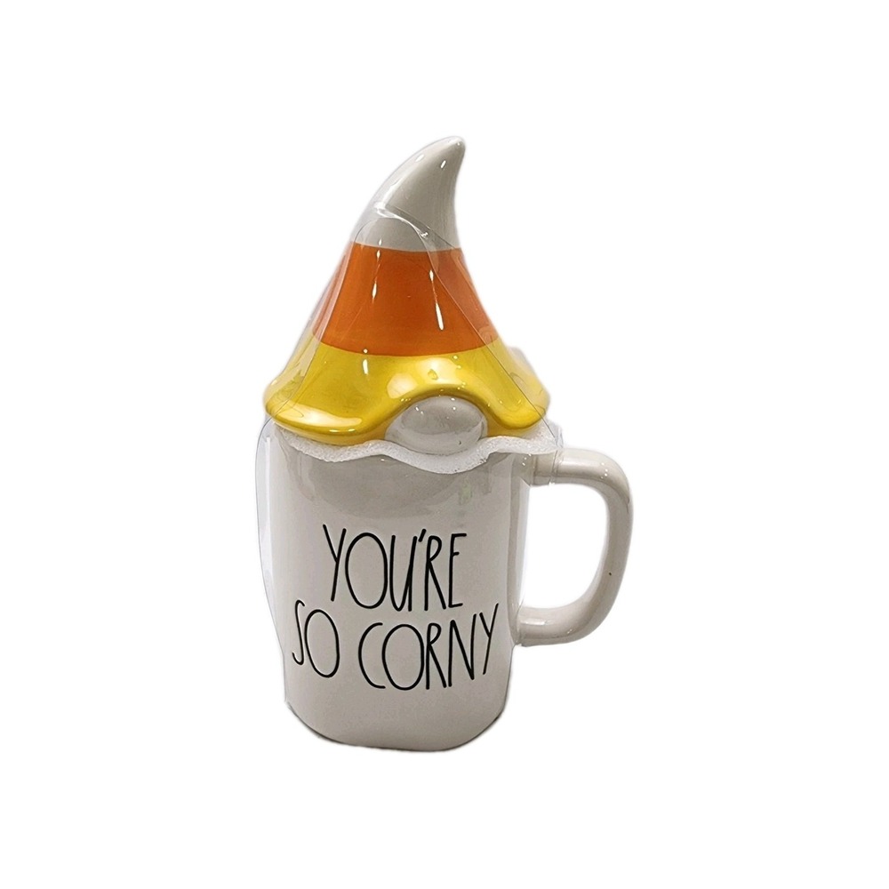 Rae Dunn‎ "You're So Corny" Figural Mug Trick or Treat Candy Corn Hat New in Box